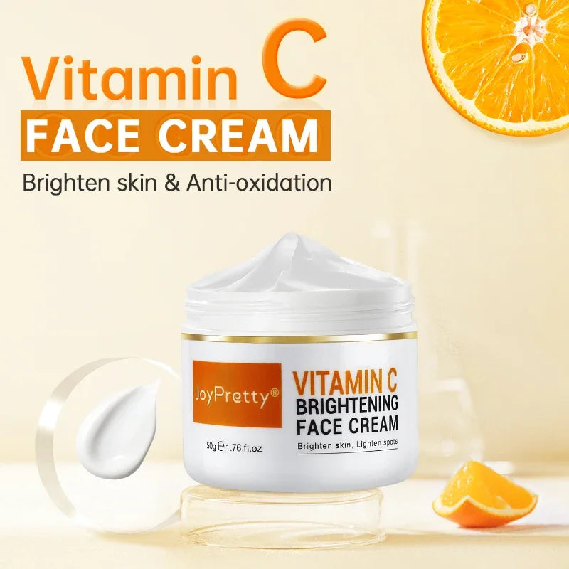 Vitamin C Brightening Face Cream Moisturizing Emollient Cream Dark Spots Removal Firming Facial Anti Aging Repair Skin Care