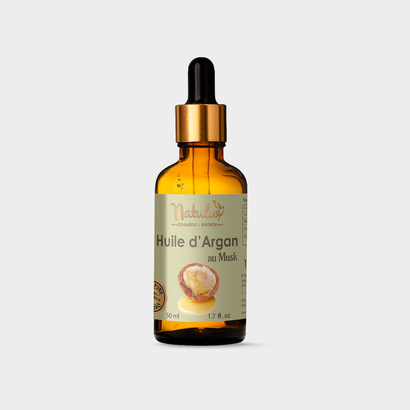 NatuLuxe Fournisseur Bio Cosmetique Produit huile argan naturelle avec musc 50 ml