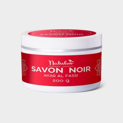 NatuLuxe Fournisseur Bio Cosmetique Produit savon noir naturel avec akar fassi 200 g